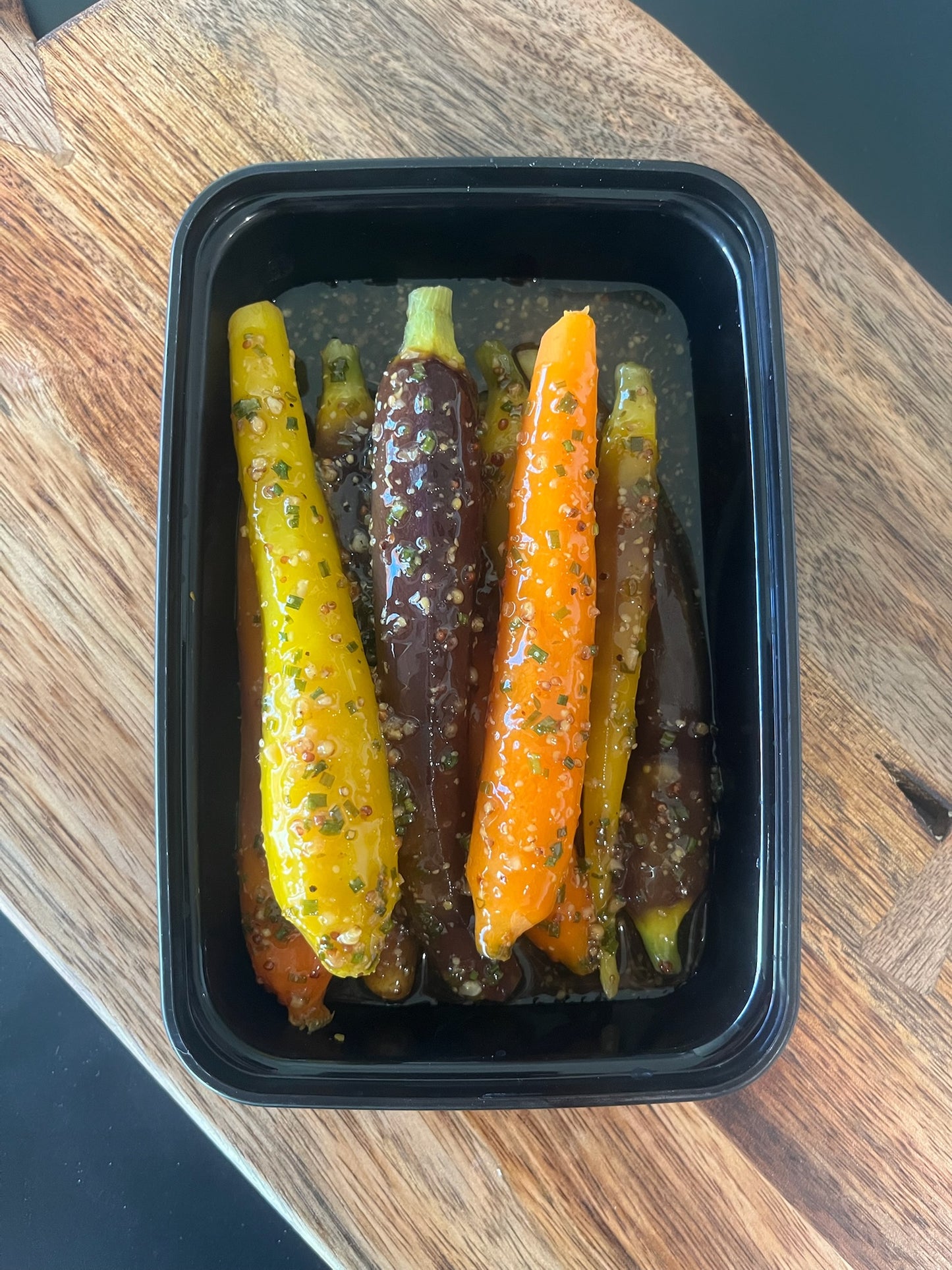 Maple Dijon Glazed Rainbow Carrots