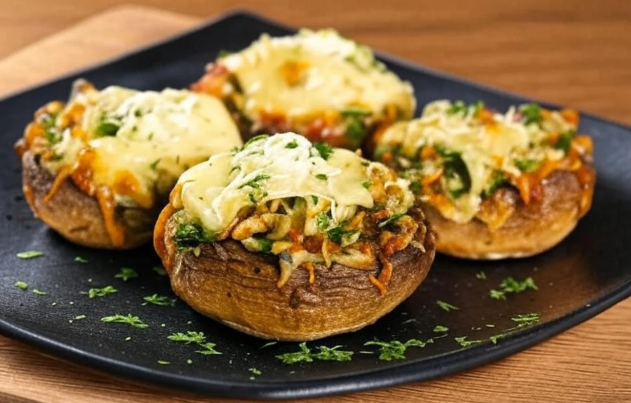 Philly Cheesesteak Mushroom Caps