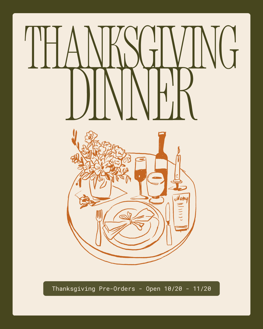 Thanksgiving Meal Pre-Order