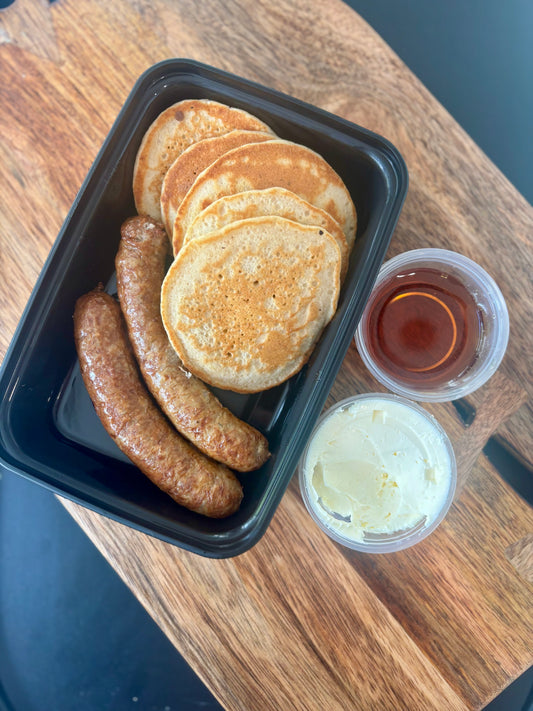 Protein Pancakes & Chicken Apple Sausage